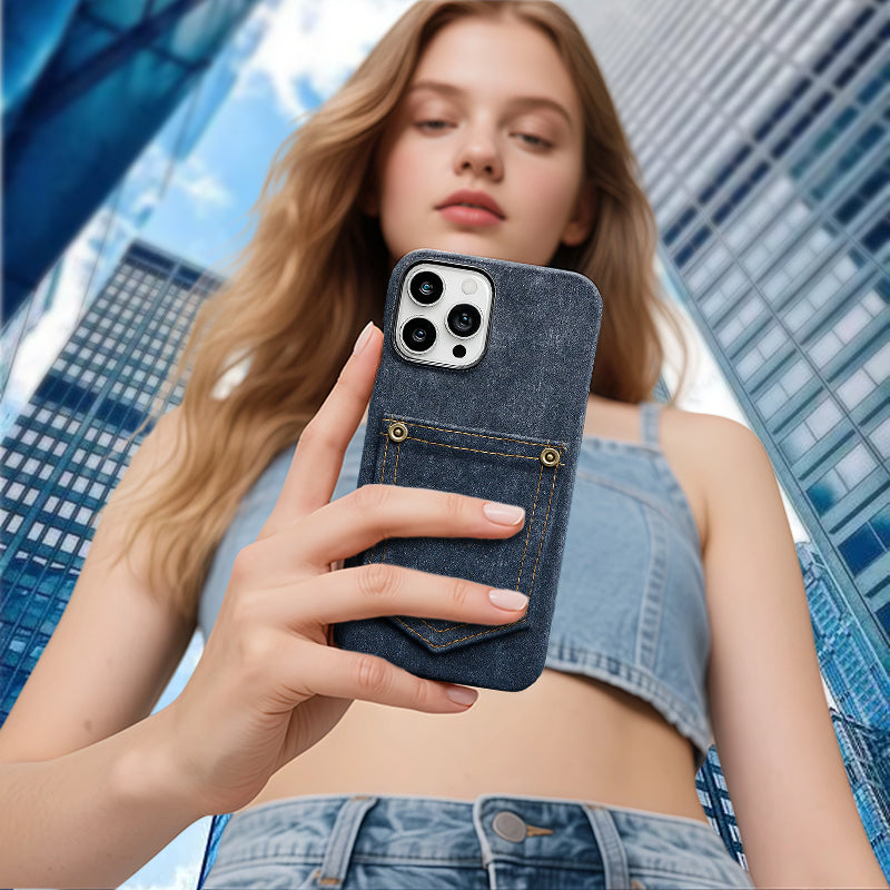 Vintage Phone Case with Card Slot for iPhone