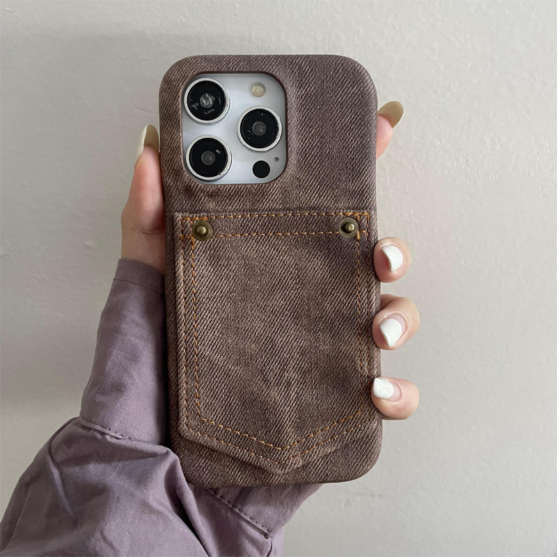 Vintage Phone Case with Card Slot for iPhone