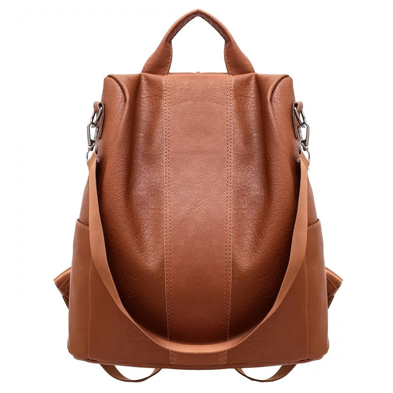 【Perfect Gift Choice】PU Leather Ladies' Anti-theft Backpack