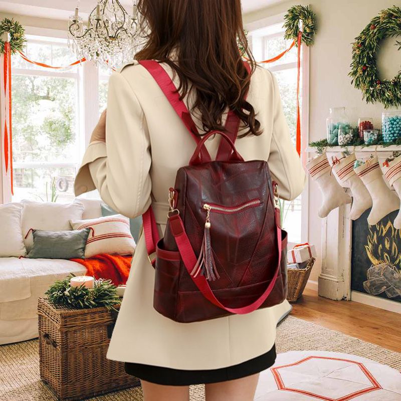 Nice Gift! Casual Soft Leather Shoulder Bag Backpack