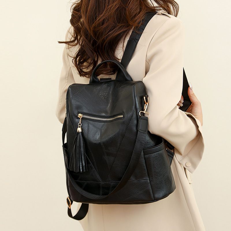 Nice Gift! Casual Soft Leather Shoulder Bag Backpack