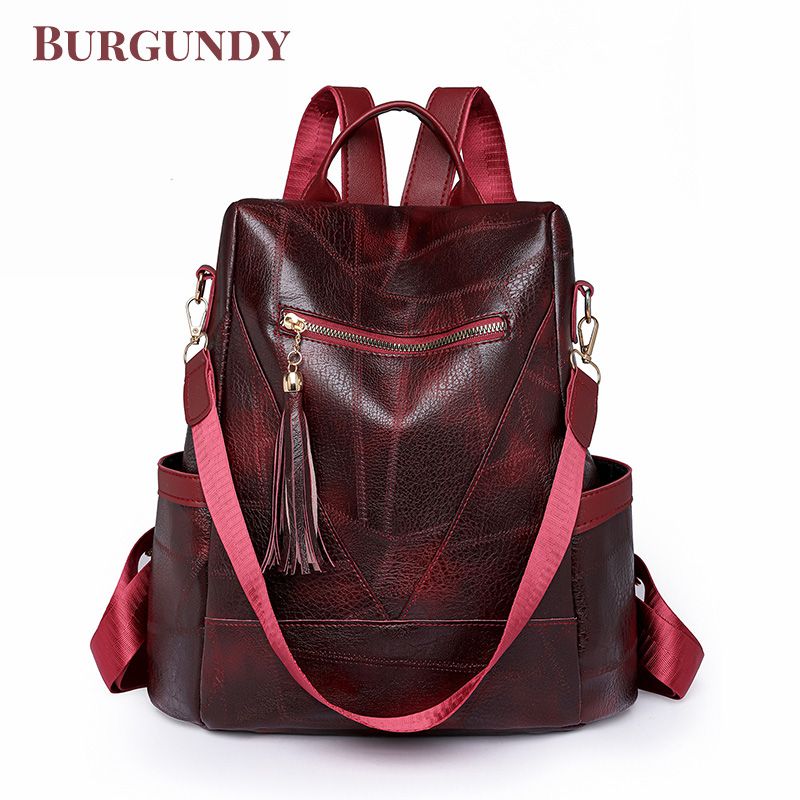 Nice Gift! Casual Soft Leather Shoulder Bag Backpack