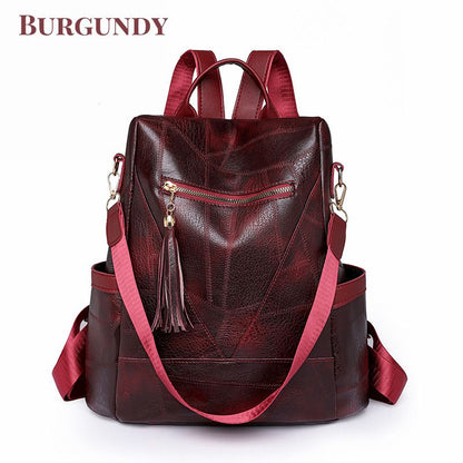 Nice Gift! Casual Soft Leather Shoulder Bag Backpack