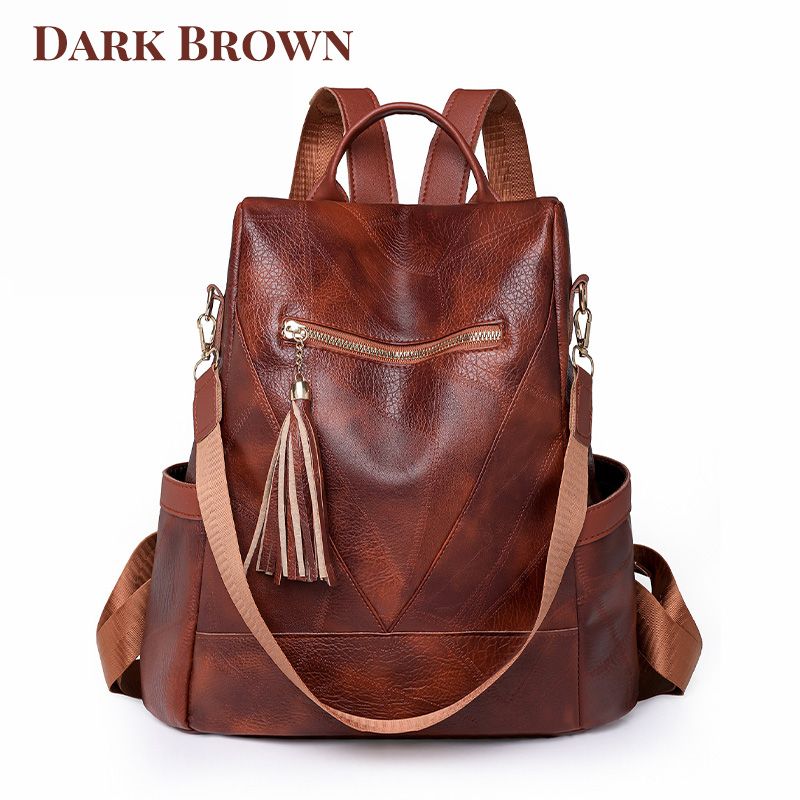 Nice Gift! Casual Soft Leather Shoulder Bag Backpack