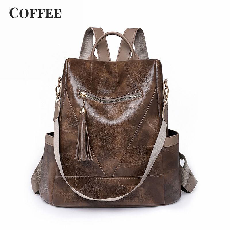 Nice Gift! Casual Soft Leather Shoulder Bag Backpack