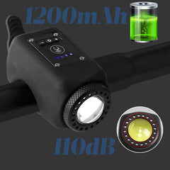 🔥Last Day Promotion 60% OFF🔥🔥Outdoor Waterproof Bike Headlight with Horn