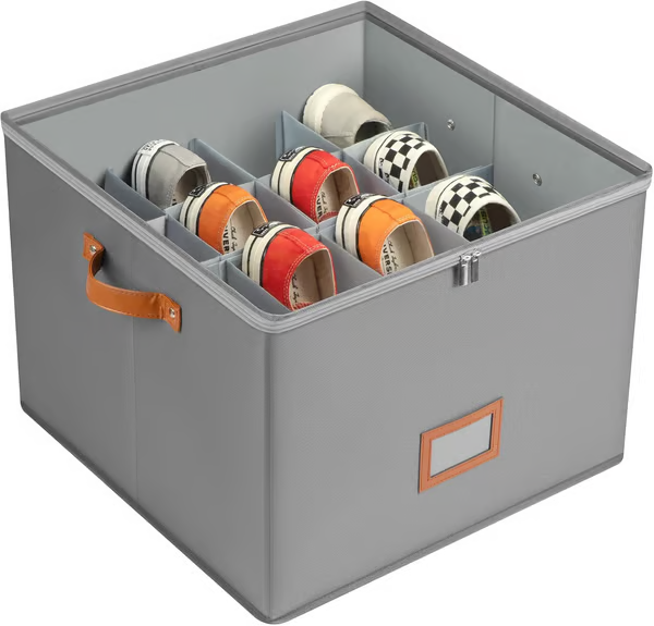 ⏰LIMITED TIME 49% OFF! 👟 Fabric Shoe Organizer Storage Box – Foldable, Large Capacity, Dustproof & Breathable for Closet & Bedroom 🧺✨