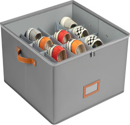 ⏰LIMITED TIME 49% OFF! 👟 Fabric Shoe Organizer Storage Box – Foldable, Large Capacity, Dustproof & Breathable for Closet & Bedroom 🧺✨