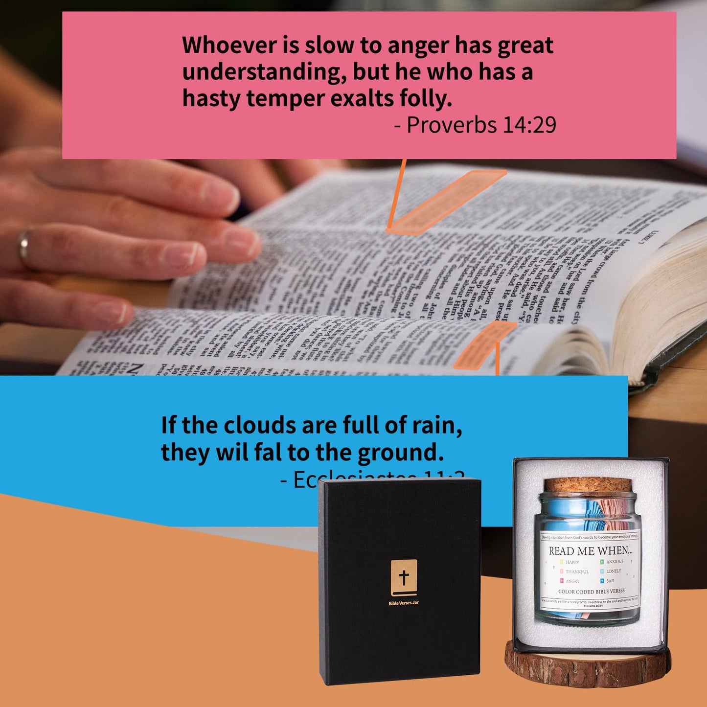 ✨New Year Sale 49% OFF⏰✝️Inspirational Bible Verses Jar - A Reminder of God's Words💖