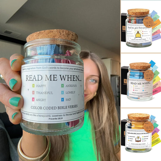 ✨New Year Sale 49% OFF⏰✝️Inspirational Bible Verses Jar - A Reminder of God's Words💖