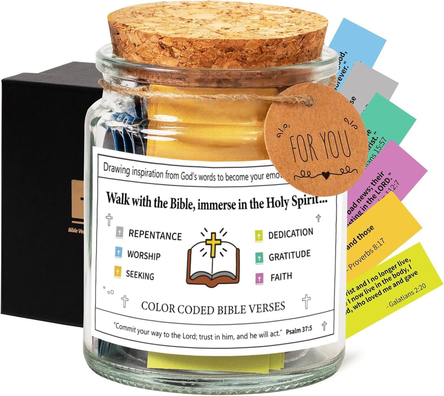 ✨New Year Sale 49% OFF⏰✝️Inspirational Bible Verses Jar - A Reminder of God's Words💖