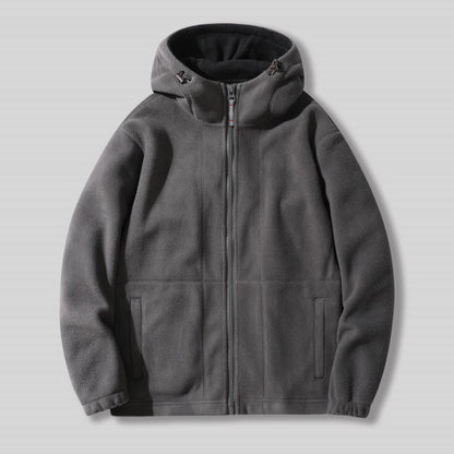[Best Gift For Him] Men's Double-Faced Faux Fleece Warm Hooded Jacket