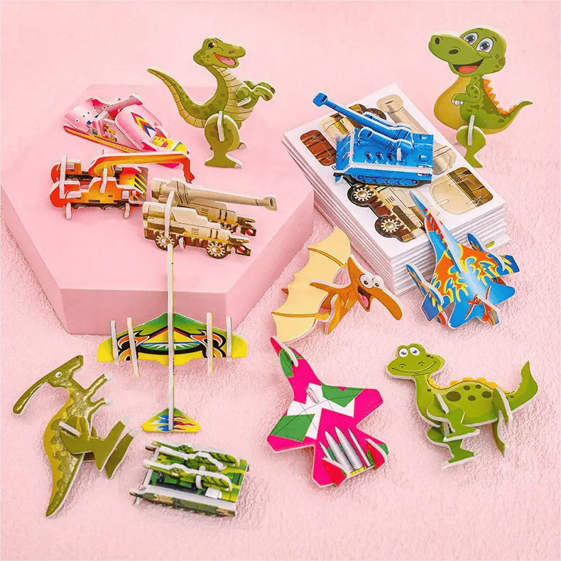 🦖 Final Day:  50% OFF🧩 EDUCATIONAL 3D PUZZLE - 50-Piece Cartoon Dinosaur Set with Vibrant Colors, Develops Creativity & Spatial Thinking for Ages 4+ 🎨✨