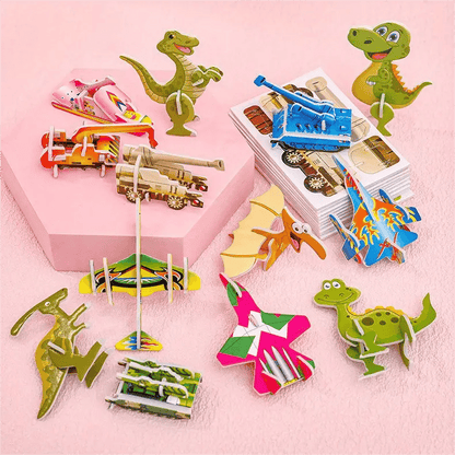 🦖 Final Day:  50% OFF🧩 EDUCATIONAL 3D PUZZLE - 50-Piece Cartoon Dinosaur Set with Vibrant Colors, Develops Creativity & Spatial Thinking for Ages 4+ 🎨✨