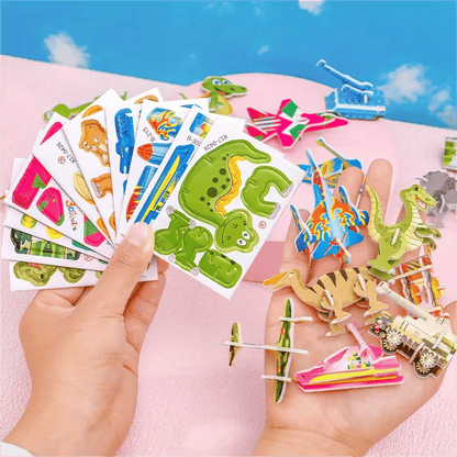 🦖 Final Day:  50% OFF🧩 EDUCATIONAL 3D PUZZLE - 50-Piece Cartoon Dinosaur Set with Vibrant Colors, Develops Creativity & Spatial Thinking for Ages 4+ 🎨✨