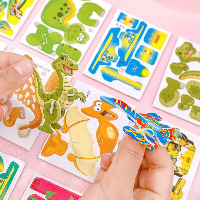 🦖 Final Day:  50% OFF🧩 EDUCATIONAL 3D PUZZLE - 50-Piece Cartoon Dinosaur Set with Vibrant Colors, Develops Creativity & Spatial Thinking for Ages 4+ 🎨✨