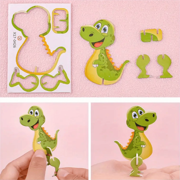 🦖 Final Day:  50% OFF🧩 EDUCATIONAL 3D PUZZLE - 50-Piece Cartoon Dinosaur Set with Vibrant Colors, Develops Creativity & Spatial Thinking for Ages 4+ 🎨✨