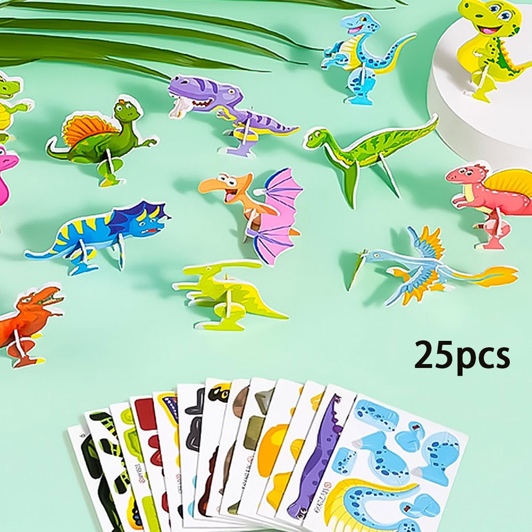 🦖 Final Day:  50% OFF🧩 EDUCATIONAL 3D PUZZLE - 50-Piece Cartoon Dinosaur Set with Vibrant Colors, Develops Creativity & Spatial Thinking for Ages 4+ 🎨✨