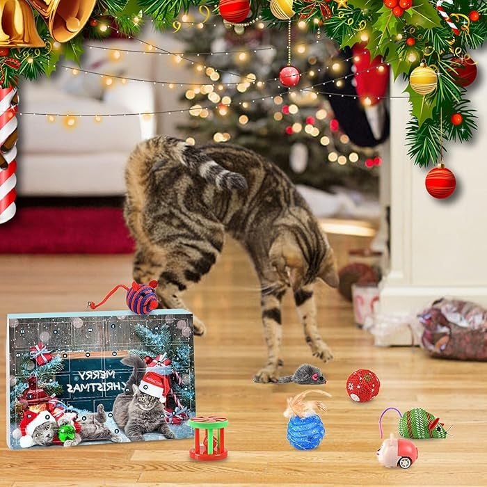 🎁Christmas Sale 49% Off🎄Christmas Countdown Cat & Dog Toys Advent Calendar🐾🥳