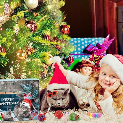 🎁Christmas Sale 49% Off🎄Christmas Countdown Cat & Dog Toys Advent Calendar🐾🥳