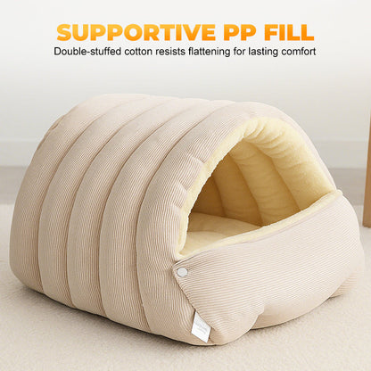 💥Hot Sale 50% OFF🐈Removable and Washable Winter Closed-off Cat Bed💝