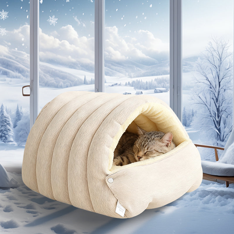 💥Hot Sale 50% OFF🐈Removable and Washable Winter Closed-off Cat Bed💝
