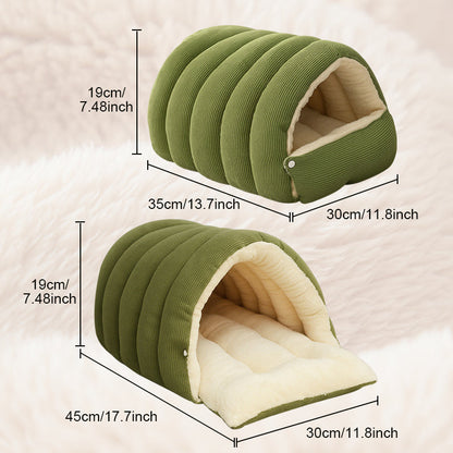 💥Hot Sale 50% OFF🐈Removable and Washable Winter Closed-off Cat Bed💝