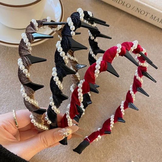 💥Hot Sale 50% OFF💝BUY 1 GET 2 FREE🌈Vintage High Cranium Artificial Pearl Hairband