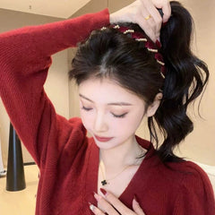 💥Hot Sale 50% OFF💝BUY 1 GET 2 FREE🌈Vintage High Cranium Artificial Pearl Hairband