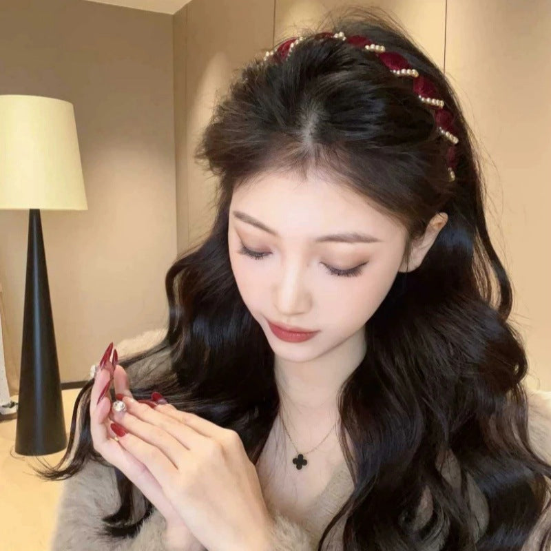 💥Hot Sale 50% OFF💝BUY 1 GET 2 FREE🌈Vintage High Cranium Artificial Pearl Hairband