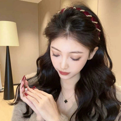 💥Hot Sale 50% OFF💝BUY 1 GET 2 FREE🌈Vintage High Cranium Artificial Pearl Hairband