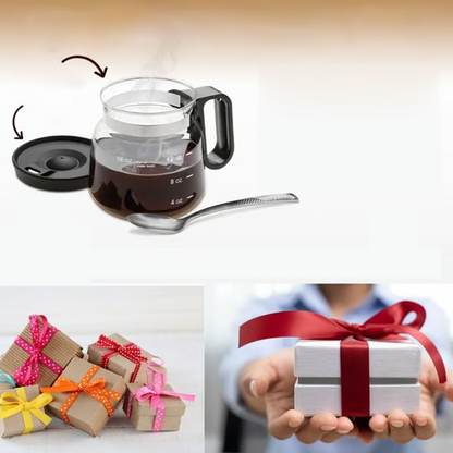 🔥Limited Hot Sale 50% OFF+Free Shipping🎁Glass Pot Style Coffee Mug with Lid