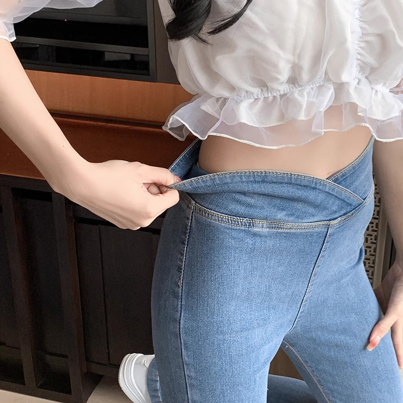 🎁Last Day 49% OFF🔥High Waisted Elastic Micro-flare Jeans