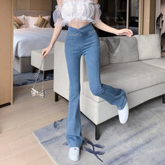 🎁Last Day 49% OFF🔥High Waisted Elastic Micro-flare Jeans