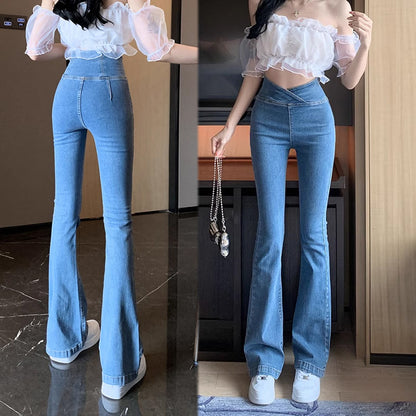 🎁Last Day 49% OFF🔥High Waisted Elastic Micro-flare Jeans