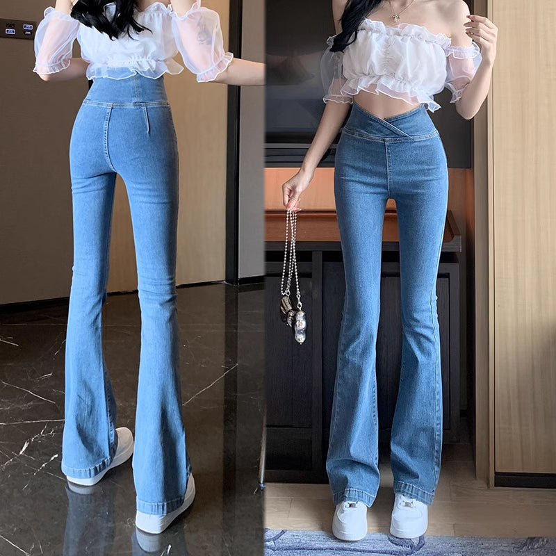 🎁Last Day 49% OFF🔥High Waisted Elastic Micro-flare Jeans