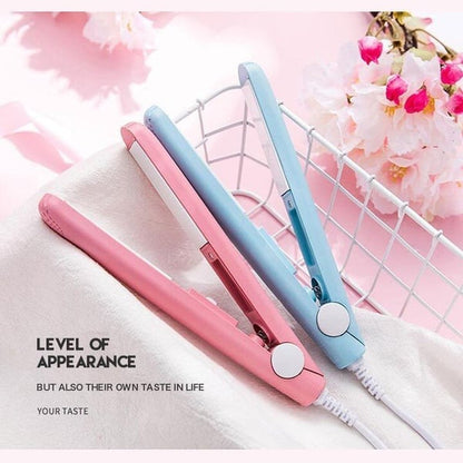 💥Limited time 50% off🔥⚡2-in-1 Mini Curling Wand & Flat Iron Hair Straightener