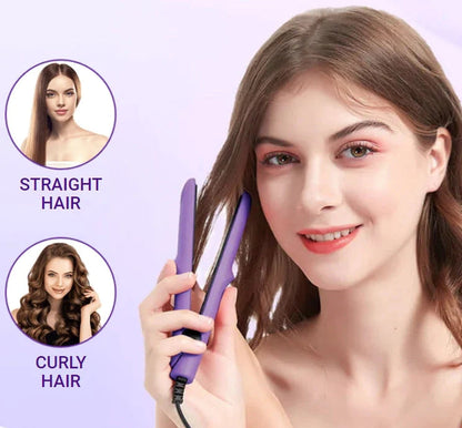 💥Limited time 50% off🔥⚡2-in-1 Mini Curling Wand & Flat Iron Hair Straightener