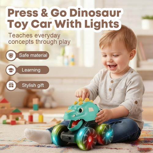 🎁Last Day Promotion 49% OFF🔥Press & Go Dinosaur Toy Car With Lights🦖