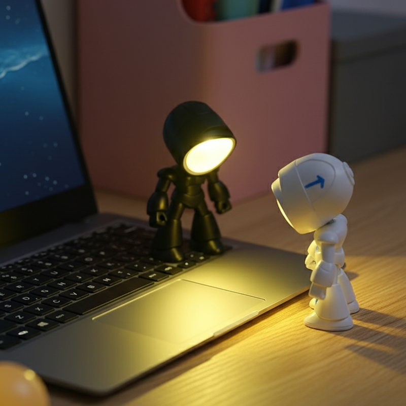 🤖⚡HOT SALE 60 % OFF Special Price £8.99!!!🔥👾Mini Creative Robot Table Lamp