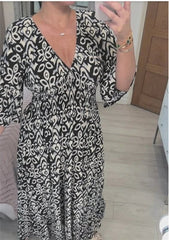 🔥Hot Sale 40% OFF - Free Shipping 💞Bohemian Casual Print V-neck Long Dress