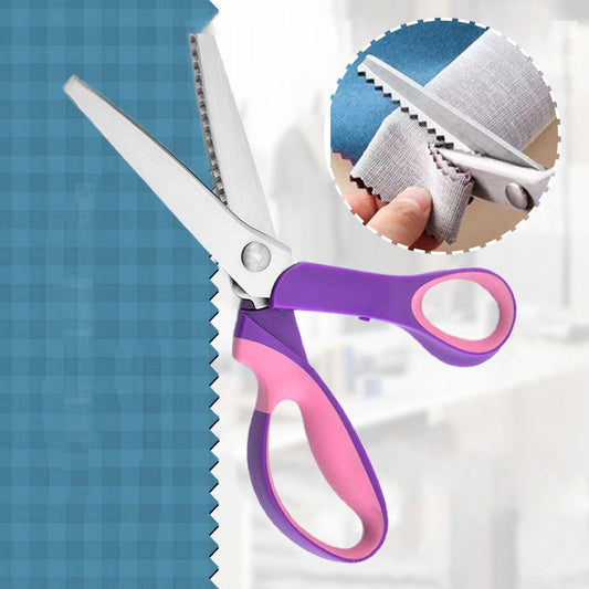 💥Last Day Special Sale 49% OFF✂ Premium Stainless Steel Pinking Shears – Ergonomic Soft-Grip, Zigzag Cut✂️