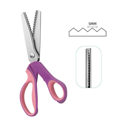 💥Last Day Special Sale 49% OFF✂ Premium Stainless Steel Pinking Shears – Ergonomic Soft-Grip, Zigzag Cut✂️