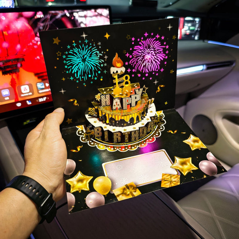 🔥Hot Sale 70% OFF!!🎉3D Pop Up Musical Birthday Card with Lights & Song🎵🎂