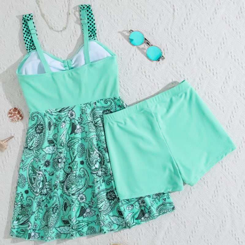 🔥Free Shipping⚡50K+ SOLD!👙Strap Top & Fitted Swim Shorts Separable Swimsuit 