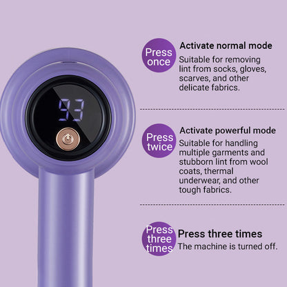 🎁Last Day Promotion 49% OFF💜3-Speed & LED Display Rechargeable Fabric Shaver