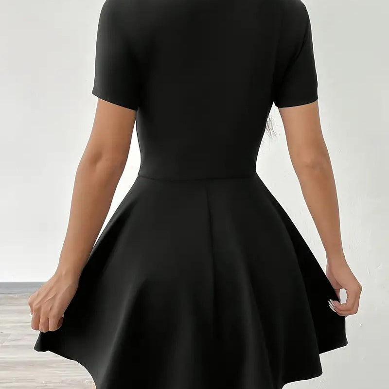 Women's Square Neck A-Line Mini Dress