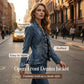 🧥Women's Ruffle Trim Open-Front Denim Jacket – Lightweight, feminine & versatile – chic for any outfit🤠