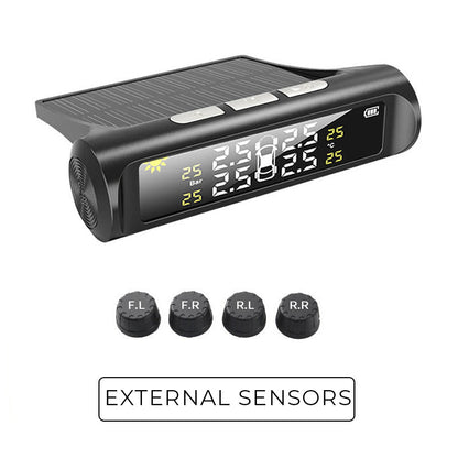 🔥HOT SALE 50% OFF✨Solar Real-Time Four-Wheel Display Tire Pressure Monitor