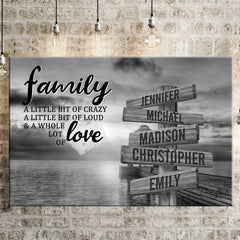 ❣️DIY Your Family Names❣️ Premium Canvas Poster -River Pier A Little Whole Lot of Love